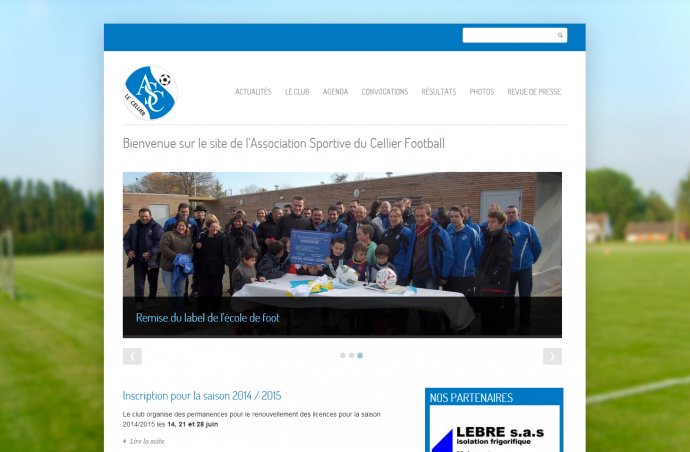 Site du club de foot du Cellier